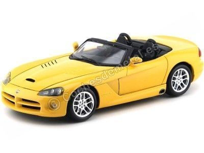 Cochesdemetal.es 2003 Dodge Viper SRT-10 Cabrio Amarillo 1:18 Bburago 12043