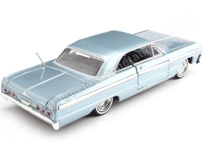 Cochesdemetal.es 1964 Chevrolet Impala Coupe Azul Metalizado 1:24 Motor Max 73259 2