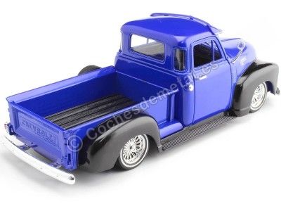 Cochesdemetal.es 1953 Chevrolet 3100 Pickup Low Rider Azul/Negro 1:24 Welly 22087 2