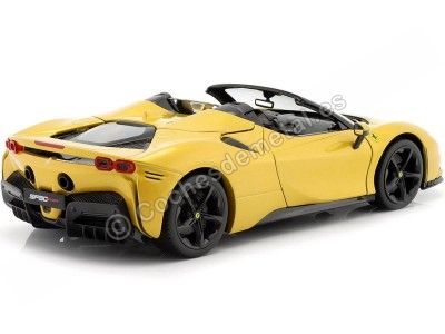 Cochesdemetal.es 2021 Ferrari SF90 Stradale Hybrid Spider Metallic Gold 1:18 Bburago 16016 2