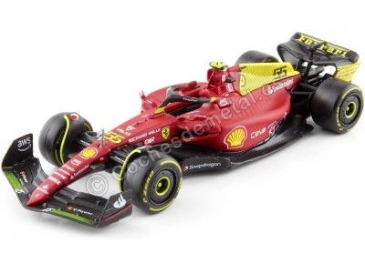 Cochesdemetal.es 2022 Scudería Ferrari F1-75 Nº55 Carlos Sainz GP F1 Monza 1:43 Bburago 36832S