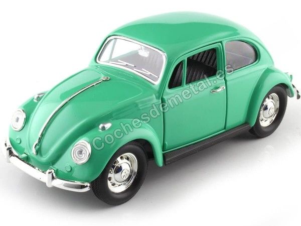 Cochesdemetal.es 1967 Volkswagen Beetle VW Escarabajo Verde 1:24 Lucky Diecast 24202