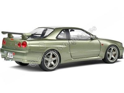 Cochesdemetal.es 1999 Nissan Skyline GT-R (R34) Verde Claro Metalizado 1:18 Solido S1804308 2