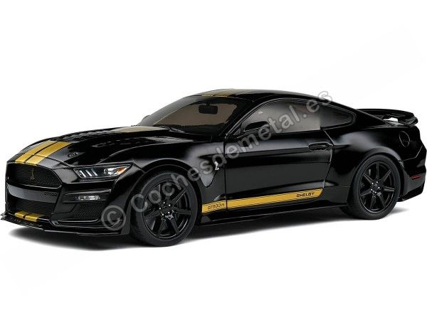 Cochesdemetal.es 2023 Ford Mustang Shelby GT500-H Negro/Dorado 1:18 Solido S1805910
