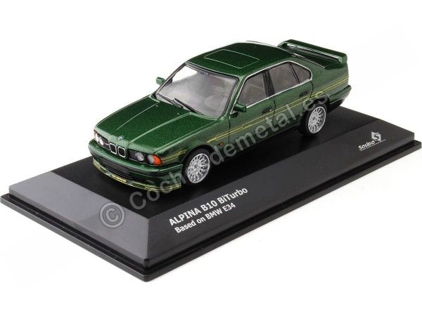 Cochesdemetal.es 1994 Alpina B10 BiTurbo Basado en BMW E34 Verde Metalizado 1:43 Solido S4310403