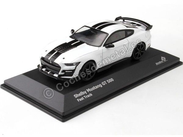 Cochesdemetal.es 2020 Ford Shelby Mustang GT500 Fast Track Blanco/Negro 1:43 Solido S4311503