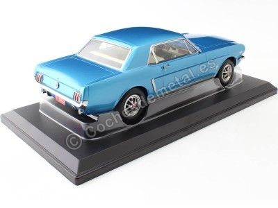 Cochesdemetal.es 1965 Ford Mustang Coupe Hard Top Turquesa Metalizado 1:18 Norev 182800 2