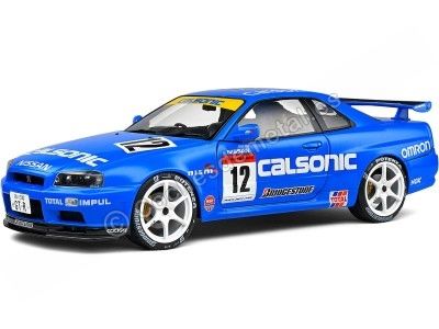 Cochesdemetal.es 2000 Nissan Skyline GT-R (R34) Streetfighter Calsonic Tribute Azul 1:18 Solido S1804307