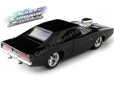 Cochesdemetal.es 1970 Dodge Charger Street "Fast & Furious" Negro 1:24 Jada Toys 97605 253203083 2