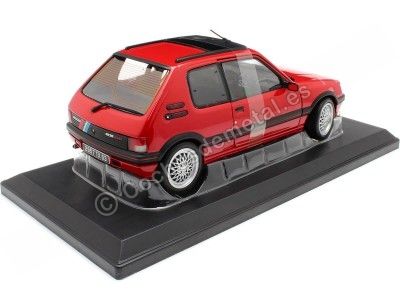 Cochesdemetal.es 1991 Peugeot 205 GTi 1.9 PTS Con Techo Solar Rojo Vallelunga 1:18 Norev 184846 2