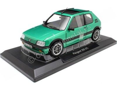 Cochesdemetal.es 1991 Peugeot 205 GTi Griffe Con Techo Solar Verde Metalizado 1:18 Norev 184847