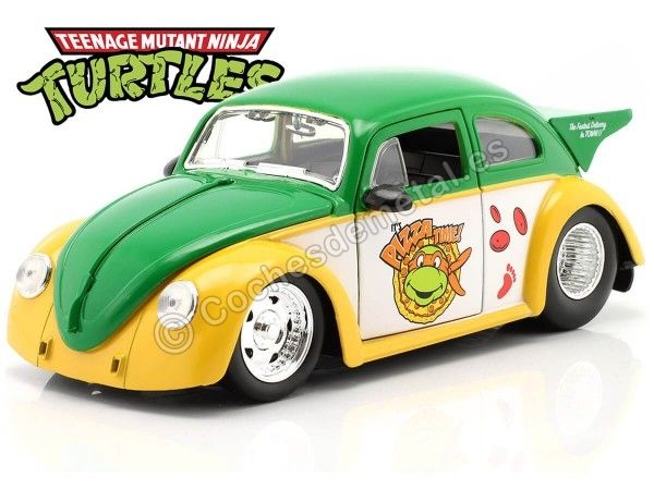 Cochesdemetal.es 1959 Volkswagen Drag Beetle + Michelangelo "Tortugas Ninja" 1:24 Jada Toys 33741 253285002