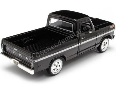 Cochesdemetal.es 1969 Ford F100 Pickup Negro Metalizado 1:24 Motor MAX 79315 2