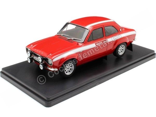 Cochesdemetal.es 1970 Ford Escort MK I RS 1600 Rojo/Blanco 1:24 WhiteBox 124199