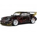 Cochesdemetal.es 2021 Porsche 911 (964) RWB Rauh-Welt Aoki Negro con Decoración 1:18 Solido S1807507