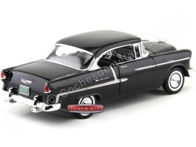 Cochesdemetal.es 1955 Chevrolet Bel Air dur noir métal 1:18 Motor max 73185 2