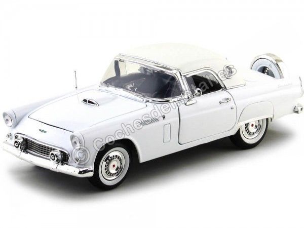 Cochesdemetal.es 1956 Ford Thunderbird Hard Top Blanco 1:18 Motor Max 73176