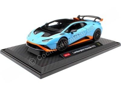 Carsdemetal.es 2021 Lamborghini Huracan Sto Blue Light / Orange 1:18 Rastar 63800