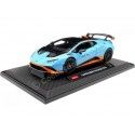 Cochesdemetal.es 2021 Lamborghini Huracan STO Azul Claro/Naranja 1:18 Rastar 63800