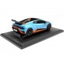 Cochesdemetal.es 2021 Lamborghini Huracan STO Azul Claro/Naranja 1:18 Rastar 63800