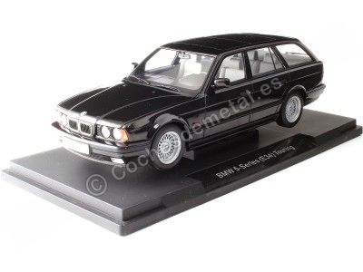 Cochesdemetal.es 1991 BMW 530i (E34) Touring Serie 5 Negro Metalizado 1:18 MC Group 18329