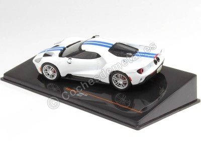 Cochesdemetal.es 2017 Ford GT Blanco/Azul 1:43 IXO Models CLC536N.22 2