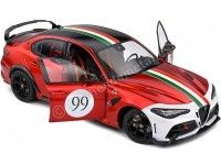 Cochesdemetal.es 2021 Alfa Romeo Giulia GTA M Nº99 Homenaje GP Mugello 1969 Rojo Bicapa/Blanco 1:18 Solido S1806904