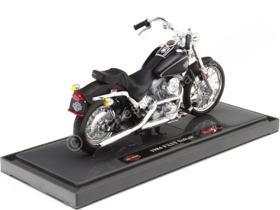 Cochesdemetal.es 1984 Harley-Davidson FXST Softail Negro Mate 1:18 Maisto 21914 2