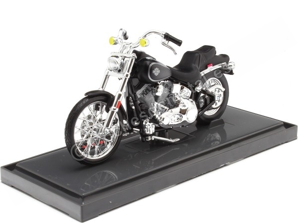 Cochesdemetal.es 1984 Harley-Davidson FXST Softail Negro Mate 1:18 Maisto 21914