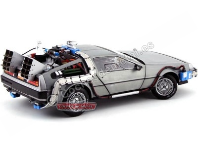 Cochesdemetal.es 1989 Delorean DMC 12 + Hover Board "Regreso Al Futuro II" 1:18 Hot Wheels Elite BCJ97 2