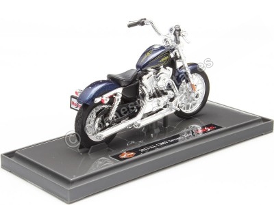 Cochesdemetal.es 2012 Harley-Davidson XL1200V Seventy-Two Azul Metalizado 1:18 Maisto 15965 2