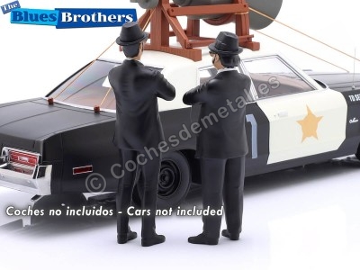 Cochesdemetal.es 1974 Set Figuras de Resina de Jake y de Elwood para Dodge Monaco "Bluesmobile look-a-like" 1:18 KK-Scale KKF... 2