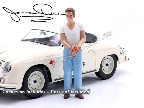 Cochesdemetal.es 1956 Figura de Resina James Dean para Porsche 356A Spyder 1:12 KK-Scale KKFIG004