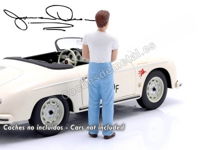 Cochesdemetal.es 1956 Figura de Resina James Dean para Porsche 356A Spyder 1:12 KK-Scale KKFIG004 2