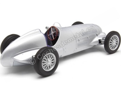 Cochesdemetal.es 1937 Mercedes-Benz W125 Flecha de Plata Versión Calle Plateado 1:24 Welly 24109 2