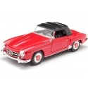 Cochesdemetal.es 1955 Mercedes-Benz 190SL (W121) Convertible Rojo/Negro 1:24 Welly 24118