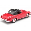 Cochesdemetal.es 1955 Mercedes-Benz 190SL (W121) Convertible Rojo/Negro 1:24 Welly 24118