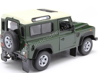 Cochesdemetal.es 2010 Land Rover Defender 90 TDI Verde Militar 1:24 Welly 22498 2