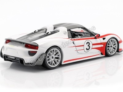 Cochesdemetal.es 2020 Porsche 918 Weissach Nº3 Blanco/Rojo 1:24 Bburago 18-28009 2