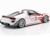 Cochesdemetal.es 2020 Porsche 918 Weissach Nº3 Blanco/Rojo 1:24 Bburago 18-28009