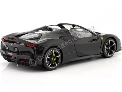 Cochesdemetal.es 2021 Ferrari SF90 Spider Assetto Fiorano Negro/Blanco 1:18 Bburago 16910 2