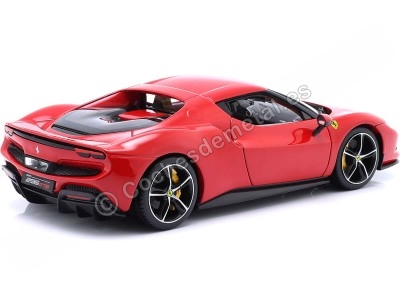 Cochesdemetal.es 2021 Ferrari 296 GTB Hybrid 830HP V6 Rojo 1:18 Bburago 16018 2