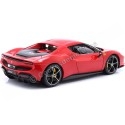 Cochesdemetal.es 2021 Ferrari 296 GTB hybride 830HP V6 ROJO 1:18 BBURAGO 16018