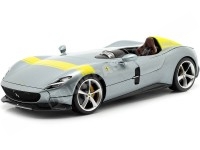 2019 Ferrari Monza SP1 Barchetta Monoposto Gris Plata 1:18 Bburago Race Play 16013