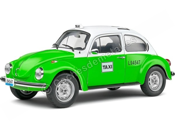 Cochesdemetal.es 1974 Volkswagen VW Beetle/Escarabajo 1300 Taxi Mexicano Verde/Blanco 1:18 Solido S1800521