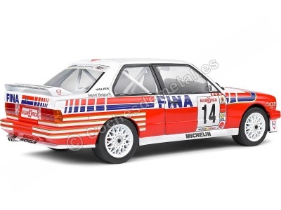 Cochesdemetal.es 1993 BMW M3 (E30) Procar Nº14 Duez "Fina" Blanco/Rojo 1:18 Solido S1801523 2