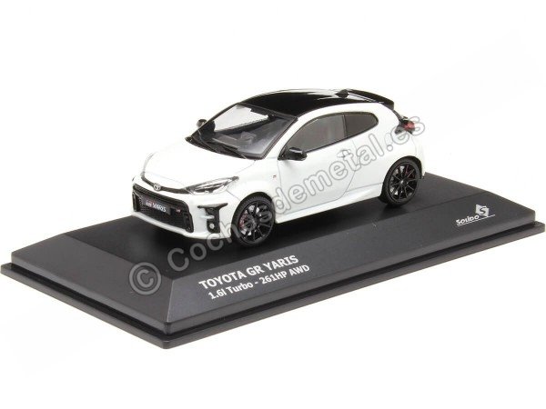 Cochesdemetal.es 2020 Toyota Yaris GR 1.6L Turbo 261HP AWD Blanco Platino 1:43 Solido S4311101