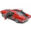 CARSDEMETAL.ES 1967 Ford Shelby Mustang GT500 Bourgogne rouge 1:18 Solino S1802909