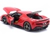 Cochesdemetal.es 2021 Ferrari 296 GTB hybride 830HP V6 ROJO 1:18 BBURAGO 16018