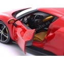 Cochesdemetal.es 2021 Ferrari 296 GTB hybride 830HP V6 ROJO 1:18 BBURAGO 16018